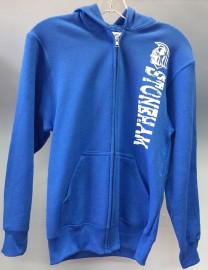 Port & Company Essential Fleece Full-Zip Hooded Sweatshirt (Distressed Spartan Head & Stoneham on front) YOUTH & Adult Sizes Available