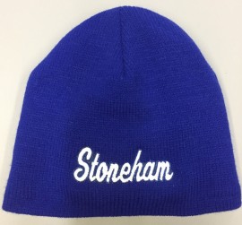 CP91L - Port & Co. Fleece-Lined Beanie Cap w/Embroidered Logo - Available in Navy or Royal (Stoneham OR "S" Logo)
